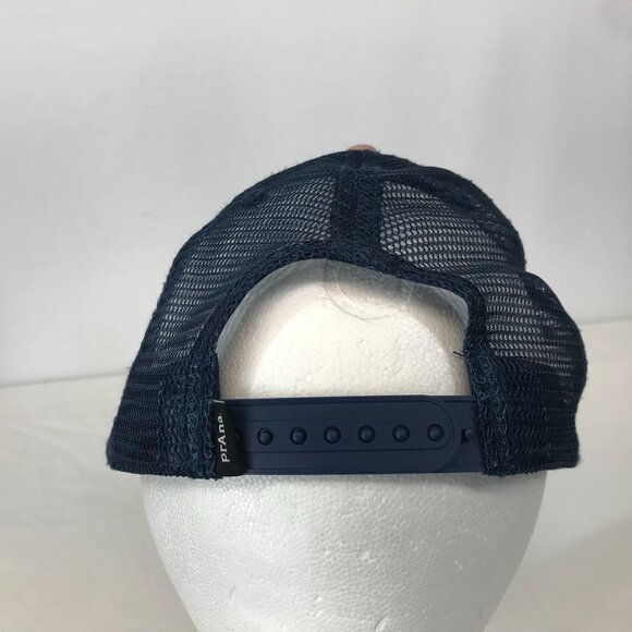PRANA ~ WOMENS ONE SIZE ADJUSTABLE NAVY BLUE PEACH MESH HAT CAP - Picture 4 of 6